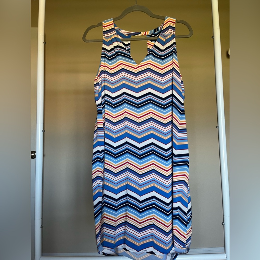 GAP A-line zig zag striped summer dress